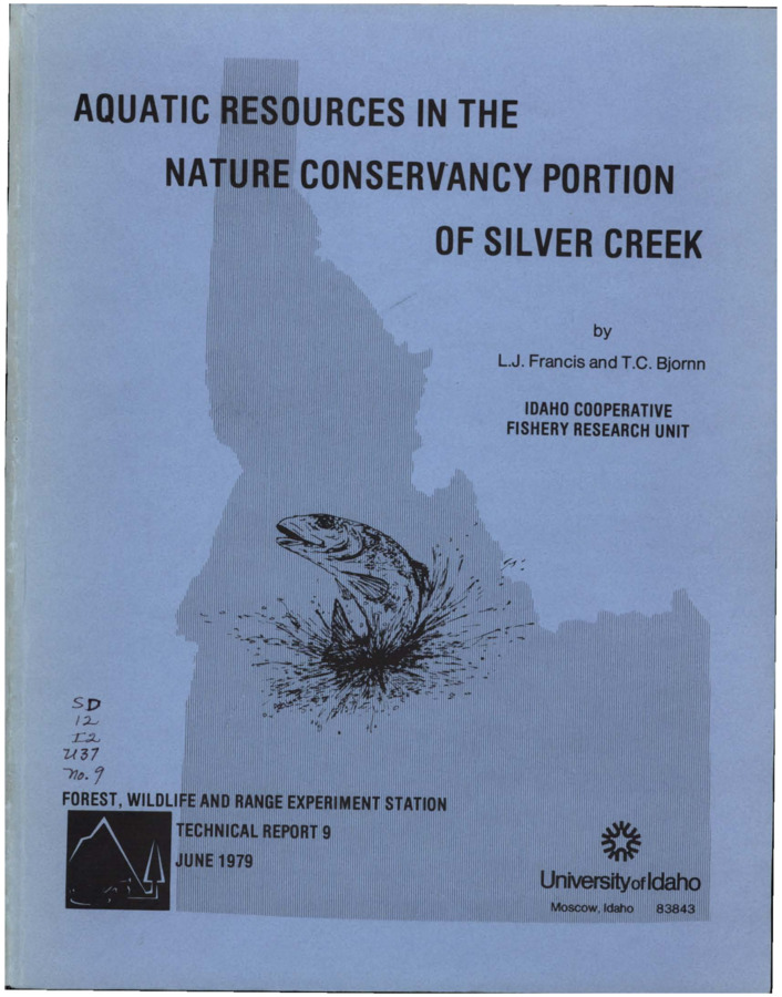This report contains the findings of the aquatic systems of Silver Creek, including primary productivity, aquatic vascular plants, insects, and fish.