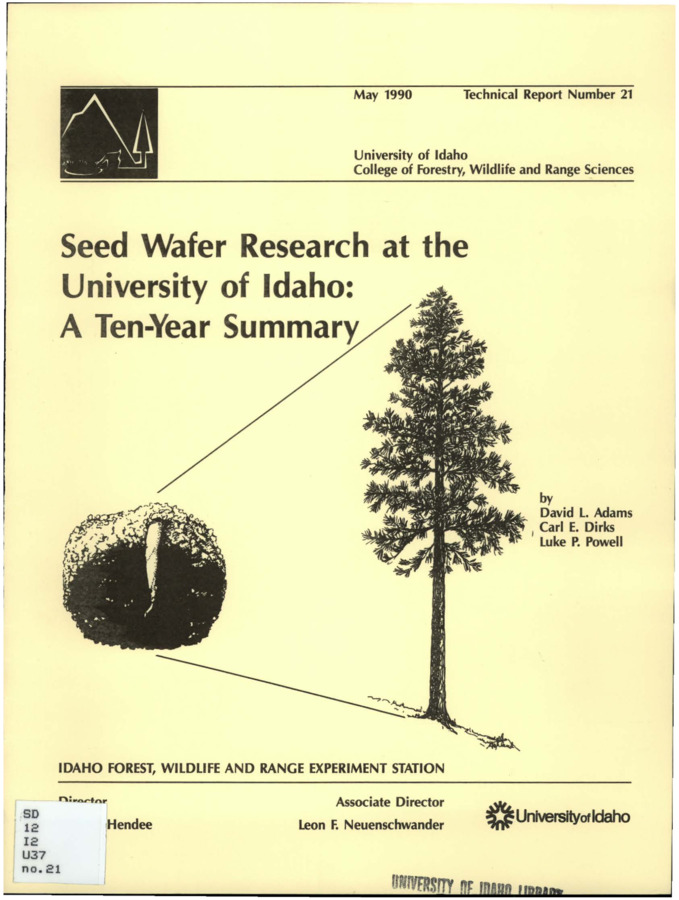 The report summarizes the development of the seed wafer (encapsulation of a seed in a wafer to provide a favorable environment for germination) at the University of Idaho.