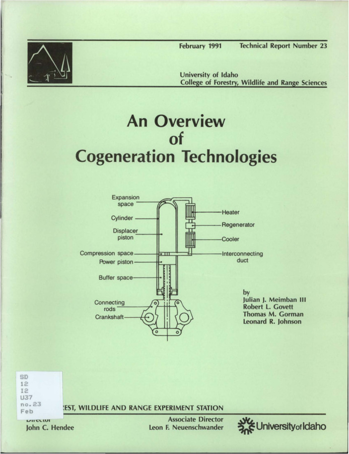The report investigates the use of wood residues for cogeneration of process steam and electricity.  It discusses the characteristics and operations of various topping-cycle and bottoming-cycle technologies for cogeneration.