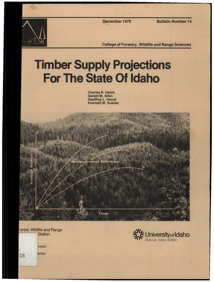 The bulletin describes a study to determine the current and expected future timber supplies on commercial forest land within the state of Idaho.