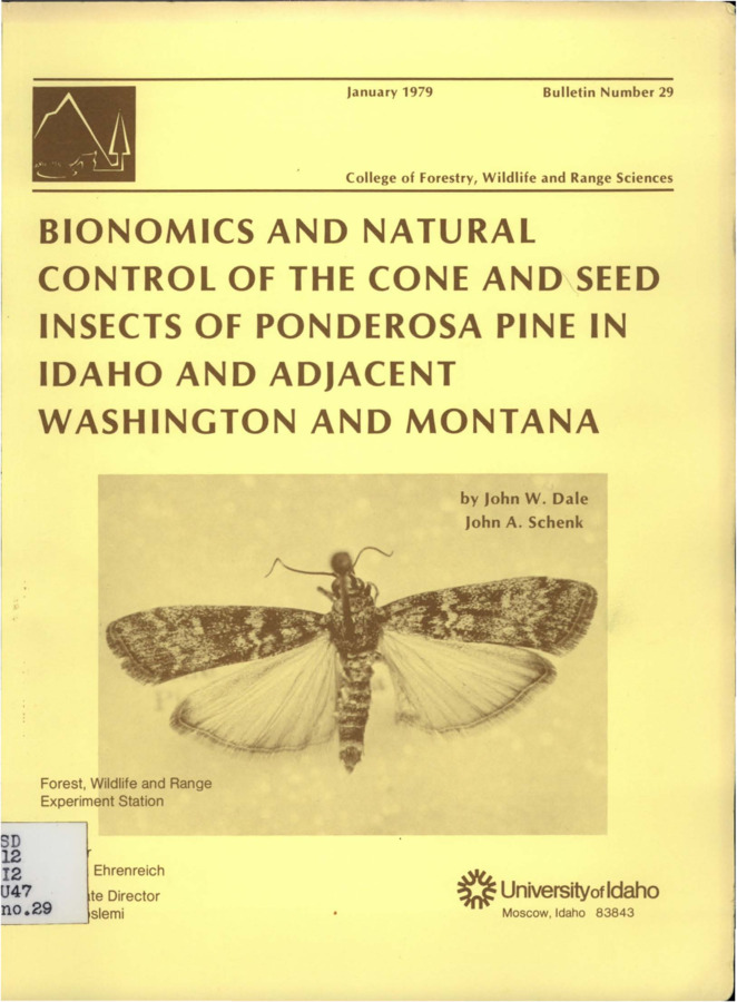 The bulletin discusses the life history and habits of the cone and seed insects of ponderosa pine.  It proposes methods to mitigate seed losses in seed production areas and seed orchards.