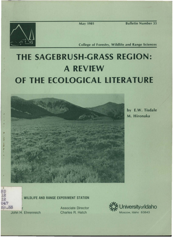 The bulletin provides an overview of literature on the vegetation of the sagebrush region of North America, emphasizing the characteristics of sagebrush-grass vegetation and its major component species.
