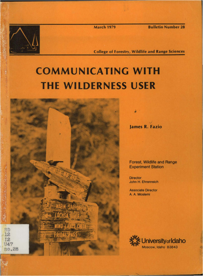 The bulletin summarizes three studies conducted to help managers make better use of communication as a means of managing recreational use of natural resources.  The three studies are: 'Selway-Bitterroot Wilderness Users: Characteristics, information sources and channels,' 'Rocky Mountain National Park: An experimental study of channel effectiveness,' and 'Analysis of Mailed Agency Messages.'
