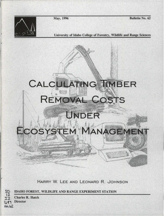 Recently, we have seen a variety of terms used to describe a changing and evolving philosophy toward forest management.  We have heard of concepts called new forestry, adaptive forestry, environmental forestry, and ecosystem management.  Although there are differences in how forest management is viewed in each of these concepts, the impact on the cost of vegetative manipulation and timber removal will be similar.  This bulletin provides a breakdown of timber removal costs commonly encountered under ecosystem management.