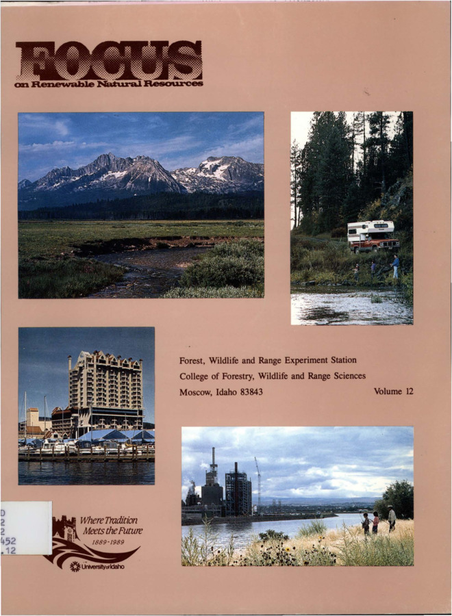 The bulletin features the Department of Wildland Recreation Management and its focus on the expanding tourism industry in Idaho.  Articles discuss the coexistence of tourism and natural resource industries, renovation and expansion of the Taylor Ranch Field Station, the role of researchers in President Reagan's Commission on Americans Outdoors, effects of dredging on game fish, and the use of explosives to study tree root disease.