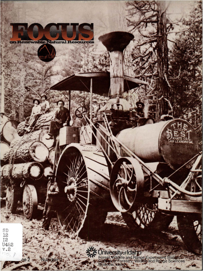 The bulletin is the 1976 Bicentennial Issue (intended as a contribution to the United States Bicentennial).  The font style changes significantly from that of the previous issue.  Included articles discuss changes in wildlife populations and management, a history of the role of the forest products industry in American forest heritage, planning for the use of forest resources and range resources, and an overview of University of Idaho research at the Forest, Wildlife and Range Experiment Station.