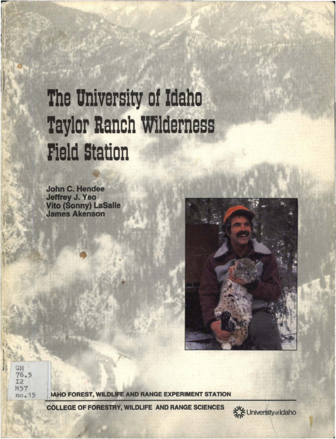 A history of the University of Idaho's Taylor Ranch Field Station located in the Frank Church Wilderness of No Return.  Also included is an overview of various research projects that have been undertaken at the station as well as any significant findings.