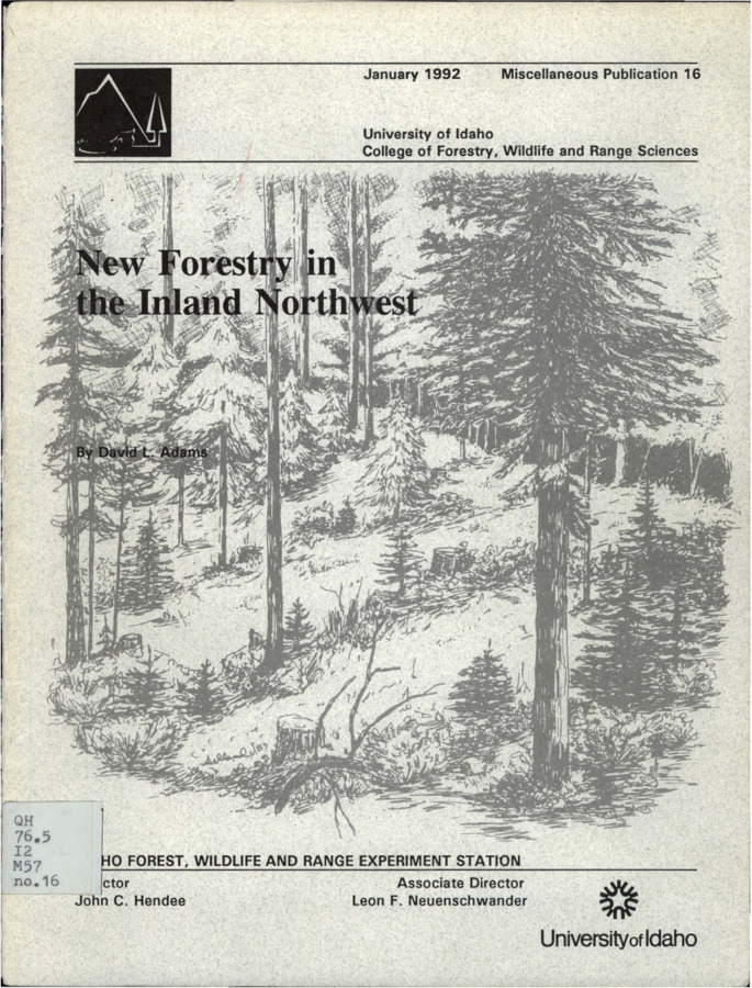 New Forestry' refers to the new methods of forest management and timber harvest that are evolving in response to public concerns about clear-cutting and the impacts of logging on aesthetics, water quality, wildlife and biodiversity, and the health and sustainability of forests.  These concerns apply to public and private lands and New Forestry seeks to provide forest management and timber harvest methods that minimize impacts and maintain fully functioning and healthy forests.  New forestry methods are yet untested and remain to be fully demonstrated, despite the fact that probable implications include reduced harvests and increased costs.  Safety factors and the extent of environmental benefits have not yet been measured.  This paper reviews some of the new philosophy of forest land management and terminology commonly used to describe new management directions.