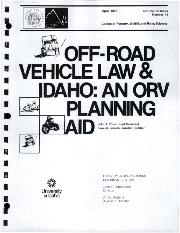 The bulletin presents an overview of off-road vehicle law with a focus on the planning or development stage.