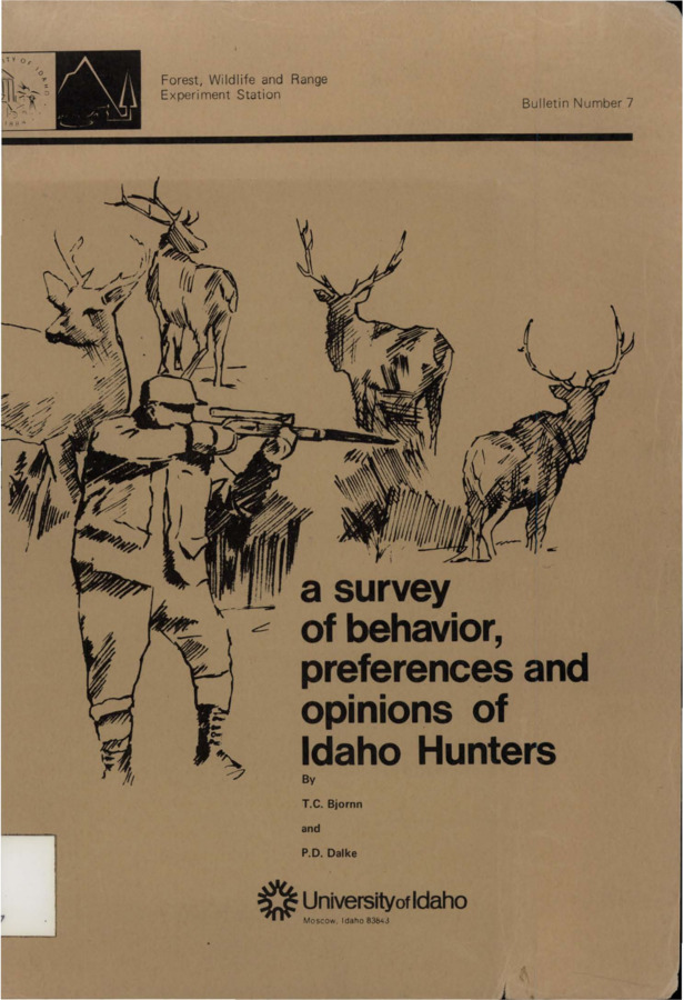 The bulletin presents the results of a questionnaire survey to describe the people who hunted in Idaho, their hunting activities, and their preferences and opinions on management issues.