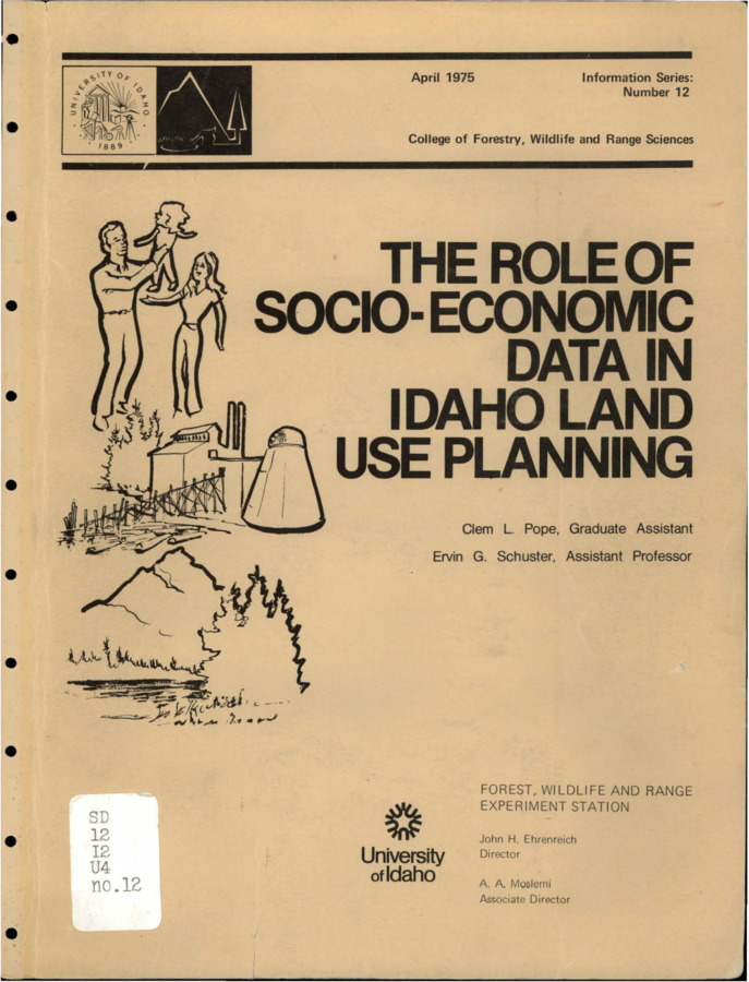 The bulletin describes a study that provides a basis for viewing the current role of socio-economic data in the Idaho land-use planning process.