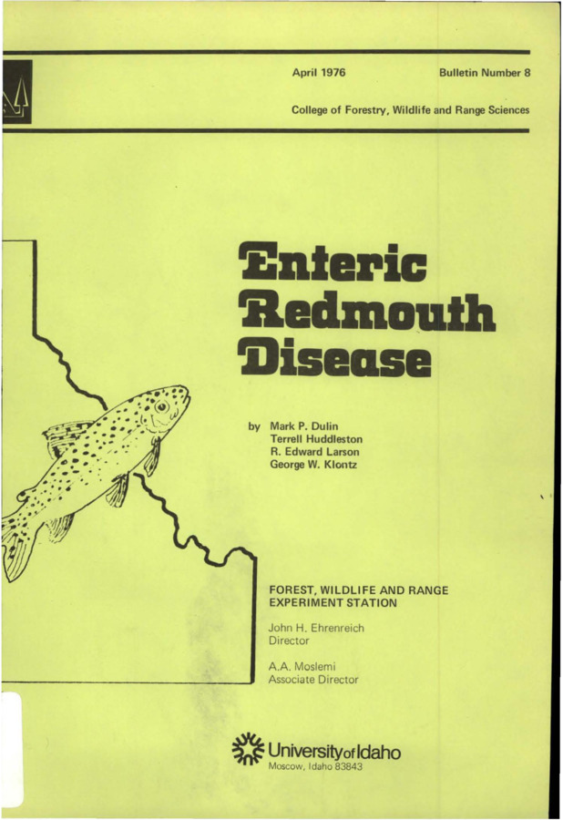 The bulletin provides information about Enteric Redmouth Disease and its control based on available publications and the opinions of two commercial trout farmers gathered by the authors.