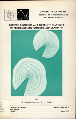 This paper reports a study of the growth responses and nutrient relations of two 25-year-old grand fir trees, one from a fertilized plot and the other from a control plot.