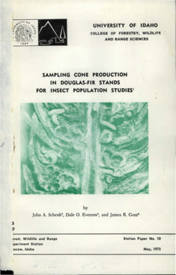This paper gives the results of a study to ascertain the accuracy of branch-sample counts for estimating total cone (seed) production in a closed, natural stand of Rocky Mountain Douglas fir.