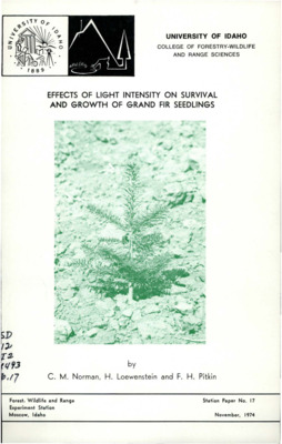 This paper examines a study conducted to evaluate the effect of several levels of shade on planted grand fir seedlings.