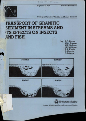 The bulletin presents information about the amounts of fine sediment in streams that had detrimental impacts on aquatic insects and juvenile fish and the ability of streams to transport such sediment.