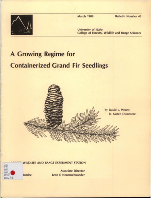 This article is a synopsis of the methodology used at the University of Idaho Forest Research Nursery to produce containerized grand fir seedlings for research, conservation, and reforestation.