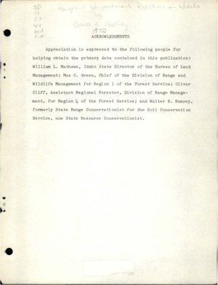 The bulletin summarizes work in range improvements by region and the impact of those range improvements.