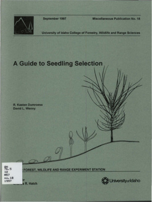 This issue of 'A Guide to Seedling Selection' includes useful information concerning financial programs meant to help potential tree growers start up new operations.  The guide also provides insight into various tree grower issues including weeds and animal damage.  At the end of the publication are descriptions of various ground cover types, shrubs, deciduous and coniferous trees, special packages as well as books, journals, and publications of tree growing concern.