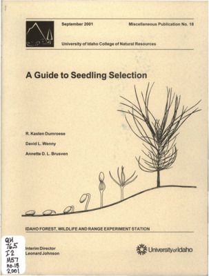 This issue of 'A Guide to Seedling Selection' includes useful information concerning financial programs meant to help potential tree growers start up new operations.  The guide also provides insight into various tree grower issues including weeds and animal damage.  At the end of the publication are descriptions of various ground cover types, shrubs, deciduous and coniferous trees, special packages as well as books, journals, and publications of tree growing concern.