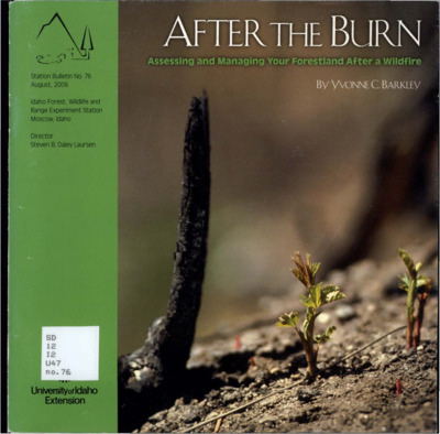 This bulletin contains information on a variety of topics related to assessing and managing forestlands after a wildfire.  Topics covered include: an introduction to forest types, fire in the forest, fire mechanics and behavior, fire and vegetation, fire and wildlife, fire and soils, fire and watersheds, fire and aquatic environments, forests after a fire.