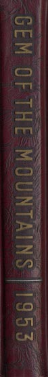 book spine depicting Gem of the Mountains 1953