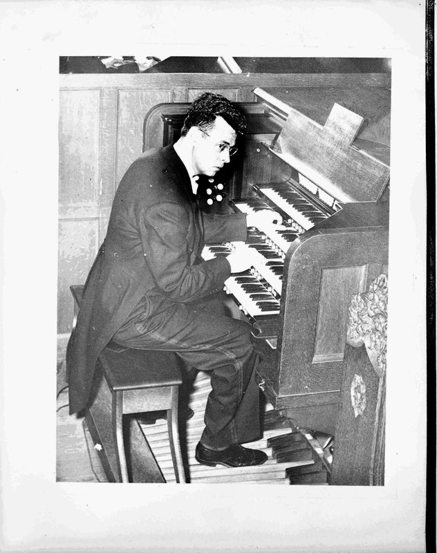 A man playing the organ.