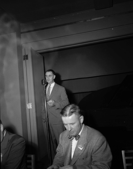 J. L. McCarthy, University of Idaho Chair of the Board of Regents, speaking at the University of Idaho 1927 Class reunion.