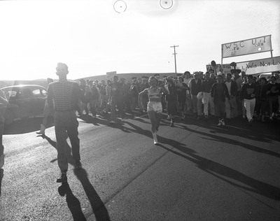 Students gather to celebrate that Idaho defeated WSC 10-0.