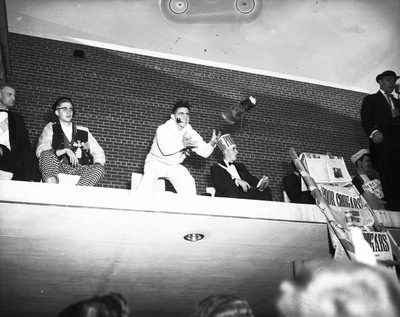 Students gather to celebrate that Idaho defeated WSC 10-0.