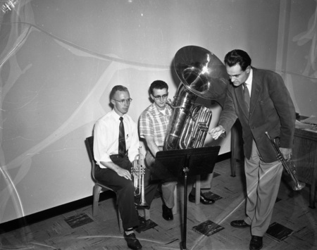 Students practice their instruments.