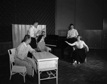 Students having a discussion.