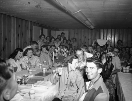 Students hold a panty raid benefit banquet.