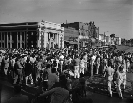 Students have a panty raid parade in downtown Moscow.