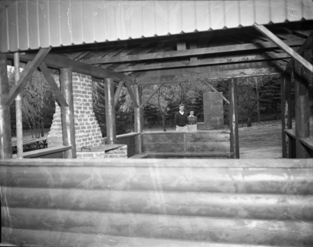 Students at a picnic area.