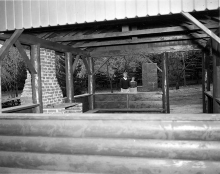 Students at a picnic area.