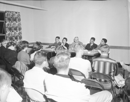 Foreign student panel on the "World Looks at Little Rock" during United Nations Week.