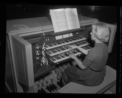 School of Music student playing organ.