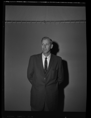 Portrait of an unidentified prospective basketball coach.