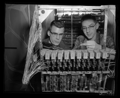 Students working on computator project.