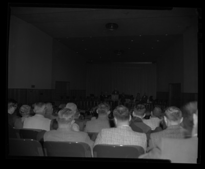 President Theophilus speaks at the welcome ceremony for the College of Forestry's 50th Anniversary at the University of Idaho.
