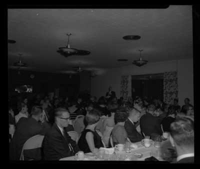 College of Law Dean E.S. Stimson speaks at the 50th Anniversary banquet for the College of Law.