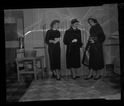 Home Economics students pose with their "Make-It-With-Wool" submissions.