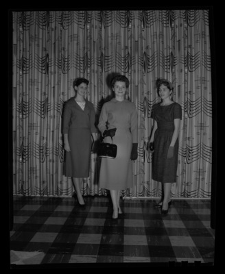 Home Economics students pose with their "Make-It-With-Wool" submissions.