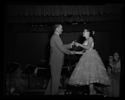 School of Music awards ceremony, awards being given out by Dean of Music, Professor Hall Macklin.