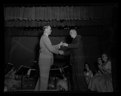 School of Music awards ceremony, awards being given out by Dean of Music, Professor Hall Macklin.