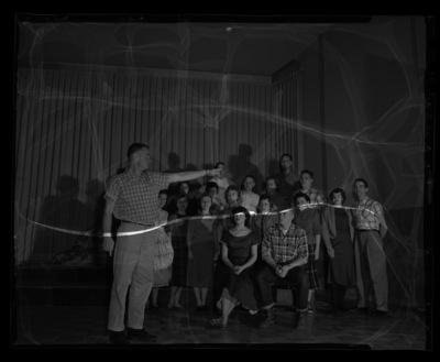Students rehearse a scene from Down in the Valley for the annual "Evening of Opera" workshop presented by the School of Music.
