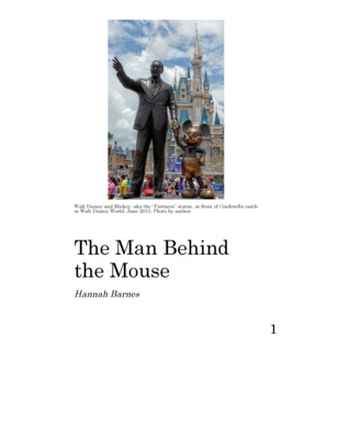 informational text about Walt Disney, the man behind the mouse