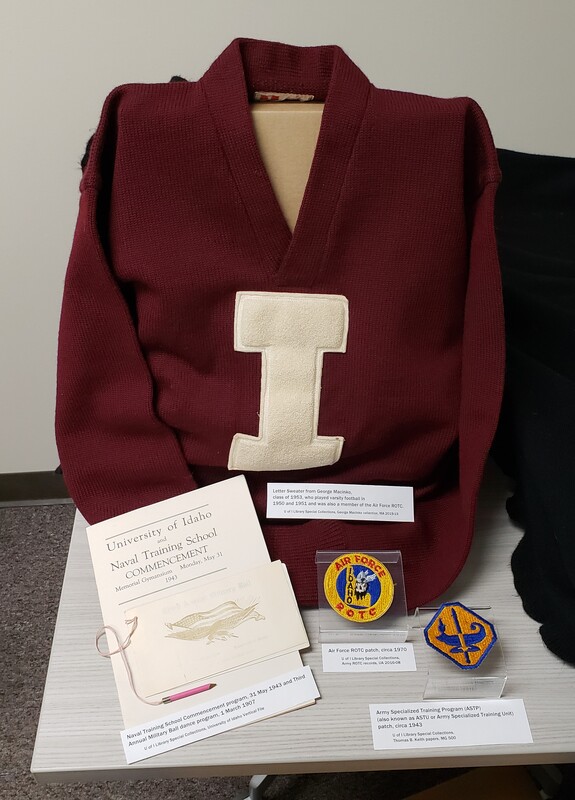 ROTC memorabilia display