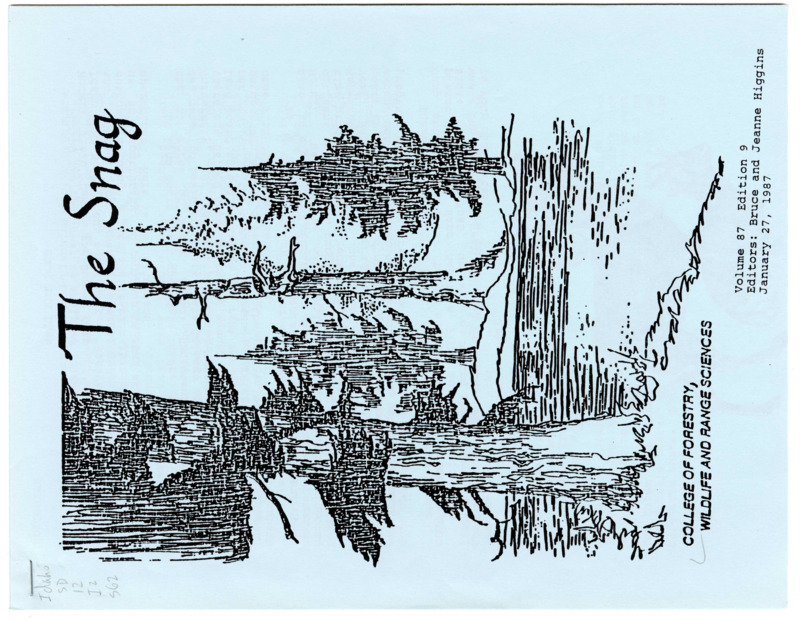 Cover of The Snag, January 27, 1987